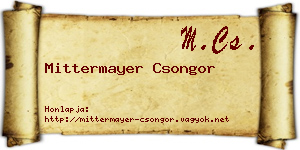 Mittermayer Csongor névjegykártya