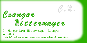 csongor mittermayer business card